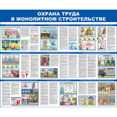 Стенд СТ06010001200 1000x1200 Охрана труда в монолитном строительстве                             