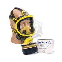 Противогаз промышленный фильтрующий ППФ-1 с маской панорамной ППМ-ИЗОД марки А1В1Е1К1HgР3 D